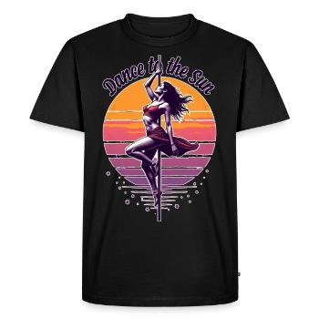 Pole dance - Danse au soleil - T-shirt Premium bio Homme - noir - Devant - Nico (187cm)