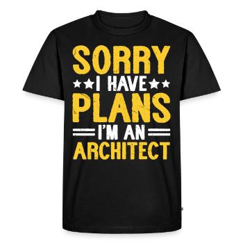 Architecte - T-shirt Premium bio Homme - noir - Devant - Nico (187cm)