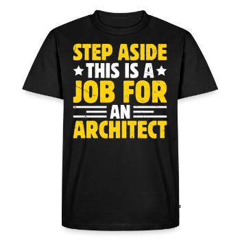Architect - Men's Premium Organic T-Shirt - black - Front - Nico (187cm)
