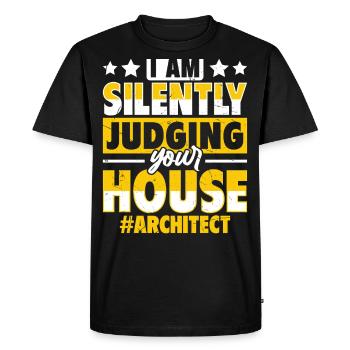 Architecte - T-shirt Premium bio Homme - noir - Devant - Nico (187cm)