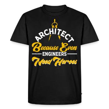 Architect - Men's Premium Organic T-Shirt - black - Front - Nico (187cm)