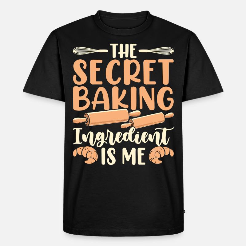 Backen Bäcker Bäckerei - Männer Premium Bio T-Shirt - Schwarz