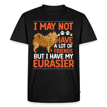 Eurasier est mon ami le Spitz Eurasien - T-shirt Premium bio Homme - noir - Devant - Nico (187cm)