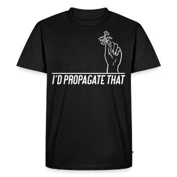 Plant Lover Gardening I'd - Men's Premium Organic T-Shirt - black - Front - Nico (187cm)