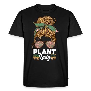 Amateur de plantes Jardinier Plante Dame - T-shirt Premium bio Homme - noir - Devant - Nico (187cm)