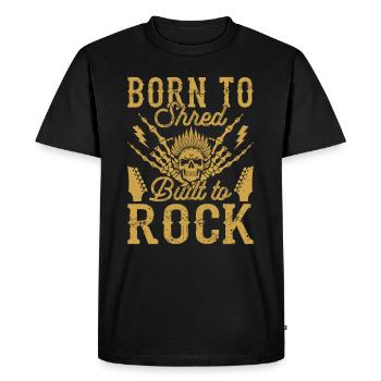 Rock and roll - T-shirt Premium bio Homme - noir - Devant - Nico (187cm)