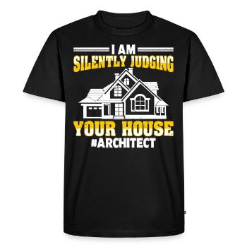 Architect - Men's Premium Organic T-Shirt - black - Front - Nico (187cm)