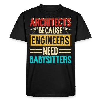 architect - Men's Premium Organic T-Shirt - black - Front - Nico (187cm)