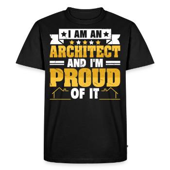 architect - Men's Premium Organic T-Shirt - black - Front - Nico (187cm)
