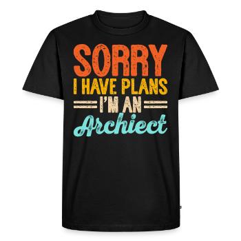 Architecte - T-shirt Premium bio Homme - noir - Devant - Nico (187cm)