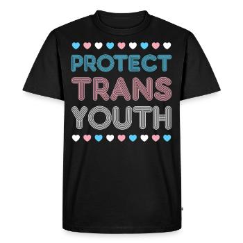 Transgender Trans LGBT Pride - Men's Premium Organic T-Shirt - black - Front - Nico (187cm)