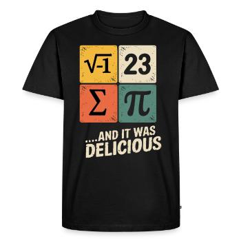 Pi Math - T-shirt Premium bio Homme - noir - Devant - Nico (187cm)