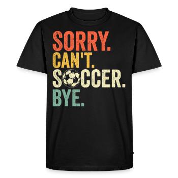 Soccer - Men's Premium Organic T-Shirt - black - Front - Nico (187cm)