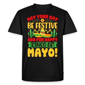 Cinco De Mayo - Men's Premium Organic T-Shirt - black - Front - Nico (187cm)