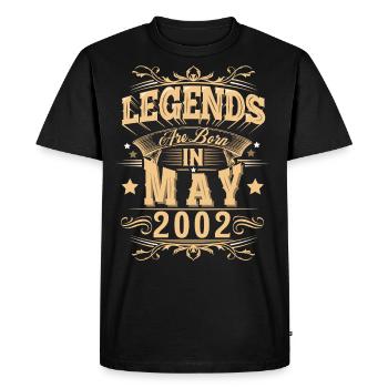 May 2002 Birthday Legend - Men's Premium Organic T-Shirt - black - Front - Nico (187cm)