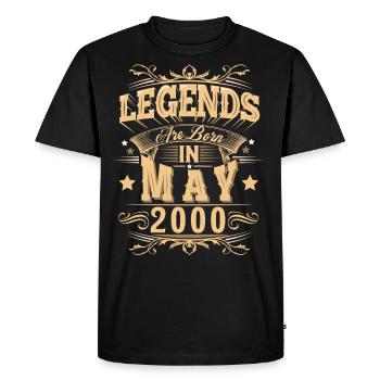 May 2000 Birthday Legend - Men's Premium Organic T-Shirt - black - Front - Nico (187cm)