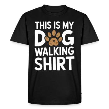 C’est ma chemise de promenade pour chien - T-shirt Premium bio Homme - noir - Devant - Nico (187cm)