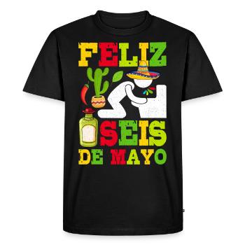 Cinco De Mayo - Men's Premium Organic T-Shirt - black - Front - Nico (187cm)