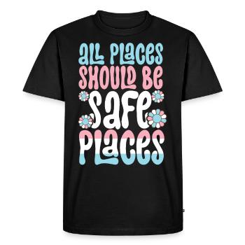 Transgender Trans LGBT Pride - Men's Premium Organic T-Shirt - black - Front - Nico (187cm)