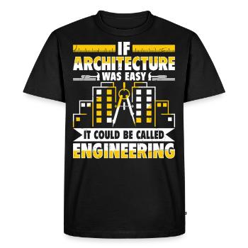 Architecte - T-shirt Premium bio Homme - noir - Devant - Nico (187cm)