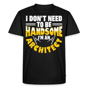 Architecte - T-shirt Premium bio Homme - noir - Devant - Nico (187cm)