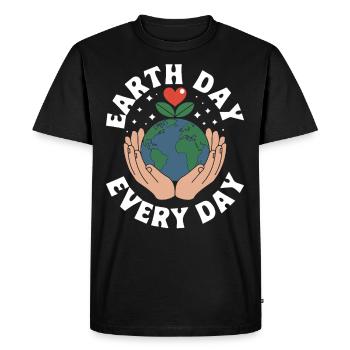 Jour de la Terre - T-shirt Premium bio Homme - noir - Devant - Nico (187cm)