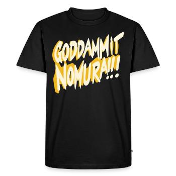 Goddammit Nomura – Yellow Design - Men's Premium Organic T-Shirt - black - Front - Nico (187cm)