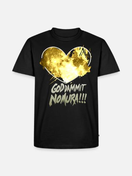 Goddammit Nomura – Golden Heart Design - Men's Premium Organic T-Shirt - black