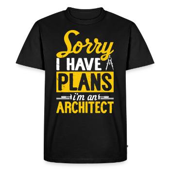 Architecte - T-shirt Premium bio Homme - noir - Devant - Nico (187cm)