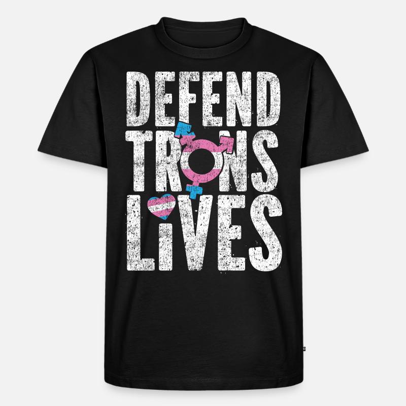 Transgender Trans LGBT Pride - Männer Premium Bio T-Shirt - Schwarz