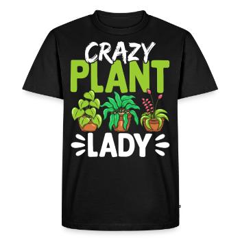 Dame aux plantes folles - T-shirt Premium bio Homme - noir - Devant - Nico (187cm)