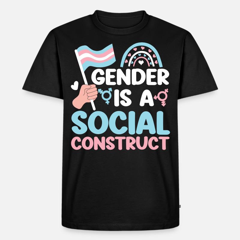 Transgender Trans LGBT Pride - Männer Premium Bio T-Shirt - Schwarz