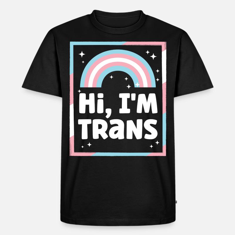 Transgender Trans LGBT Pride - Männer Premium Bio T-Shirt - Schwarz