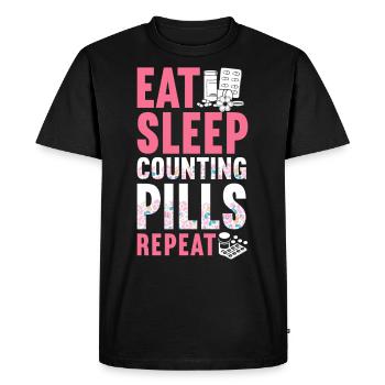 Technicien en pharmacie - T-shirt Premium bio Homme - noir - Devant - Nico (187cm)