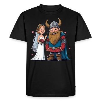 Odin Viking Valhalla Viking Hammer Thor Odin - Men's Premium Organic T-Shirt - black - Front - Nico (187cm)