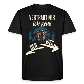 Wander - Men's Premium Organic T-Shirt - black - Front - Nico (187cm)