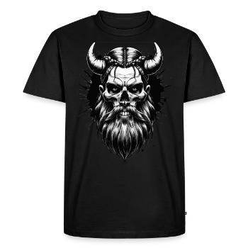 Norse Mythology Viking Warrior Valhalla - Men's Premium Organic T-Shirt - black - Front - Nico (187cm)