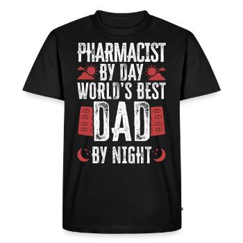 Technicien en pharmacie - T-shirt Premium bio Homme - noir - Devant - Nico (187cm)