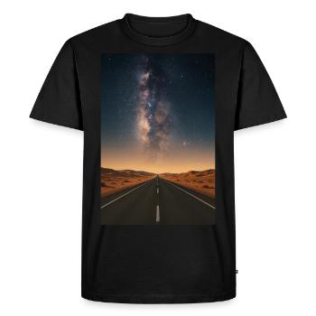 Road to the Stars Desert Night Sky Adventur - Men's Premium Organic T-Shirt - black - Front - Nico (187cm)