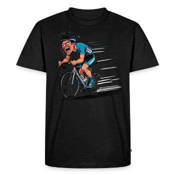 Cycliste Vélo de route Vélo de route Vélo de route - T-shirt Premium bio Homme - noir - Devant - Nico (187cm)