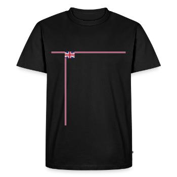 british line flag - Men's Premium Organic T-Shirt - black - Front - Nico (187cm)