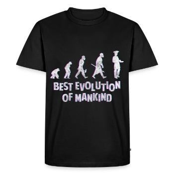 Pâte à gâteau cuire - T-shirt Premium bio Homme - noir - Devant - Nico (187cm)