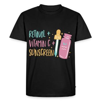 Spécialiste des cheveux et de la peau Dermatologie Dermatologue - T-shirt Premium bio Homme - noir - Devant - Nico (187cm)