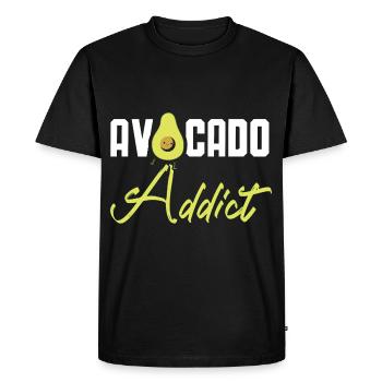 Avocado Addict Amateur d’avocat Guac Guacamole - T-shirt Premium bio Homme - noir - Devant - Nico (187cm)