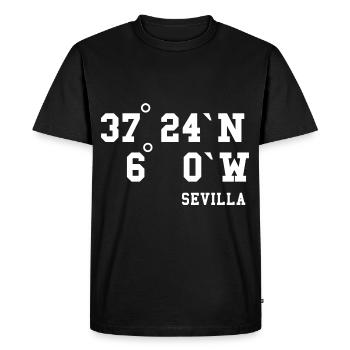 Séville Andalousie Espagne Idée de vacances - T-shirt Premium bio Homme - noir - Devant - Nico (187cm)