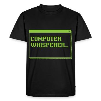 Computer Whisperer Information Technology - Men's Premium Organic T-Shirt - black - Front - Nico (187cm)
