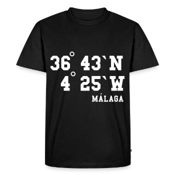 Malaga Andalousie Espagne Vacances Malaga - T-shirt Premium bio Homme - noir - Devant - Nico (187cm)