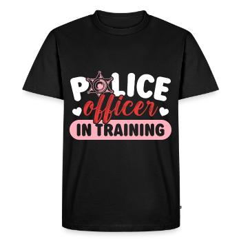 Police officer in training Policeman - Men's Premium Organic T-Shirt - black - Front - Nico (187cm)