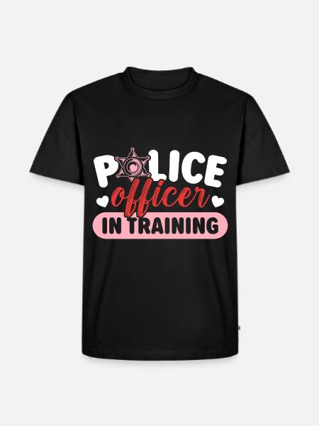 Police officer in training Policeman - Men's Premium Organic T-Shirt - black