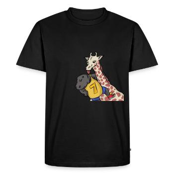 Giraffe - T-shirt Premium bio Homme - noir - Devant - Nico (187cm)
